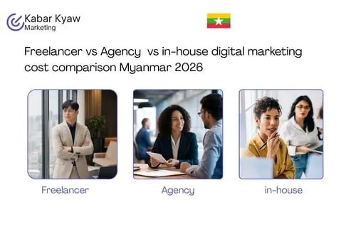Freelancer vs Agency  vs in-house digital marketing cost comparison Myanmar 2026